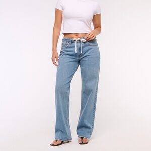 Abercrombie & Fitch Light Blue low rise baggy Jeans